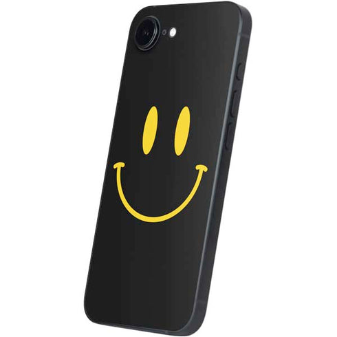 Black Happy Face iPhone 16e Skin